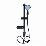 Trade Shop - Saliscendi Colonna Doccia Nero Soffione Multigetto Mensola Porta Sapone Bagno 87494 -