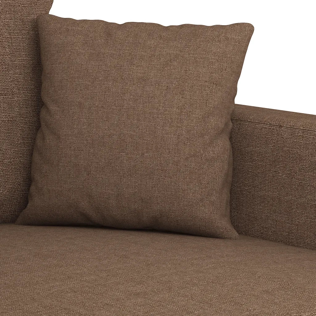 Set di Divani 3 pz con Cuscini Marrone in Tessuto 3201635