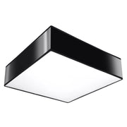 Lampada da soffitto HORUS in PVC nero quadrato 2x15W LED E27 moderno minimalista