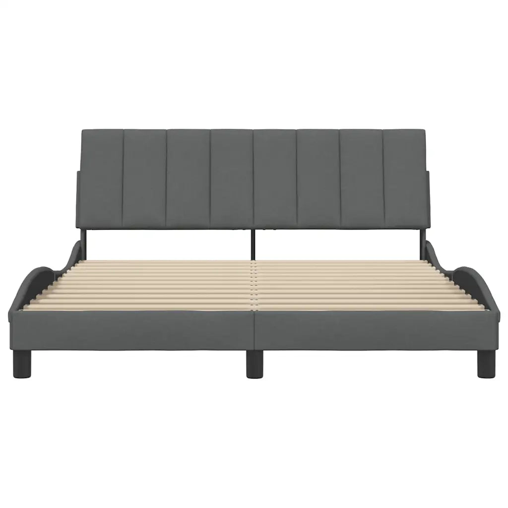 Giroletto senza Materasso Hanko Grigio Scuro 160x200 cm Tessuto 3310399