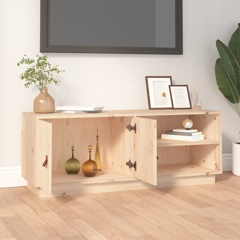 Mobile Porta TV 105x34x40 cm in Legno Massello di Pino 818220