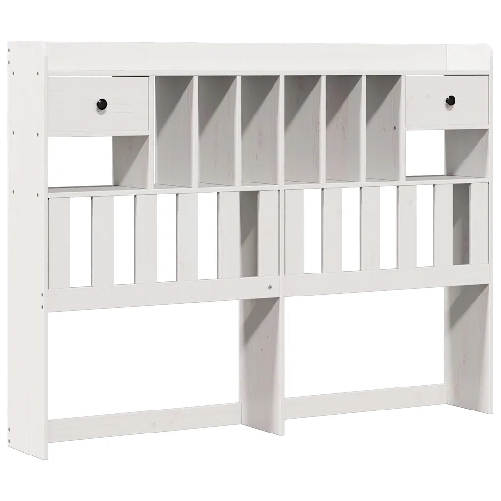 Letto Libreria senza Materasso Bianco 140x190 cm Legno di Pino