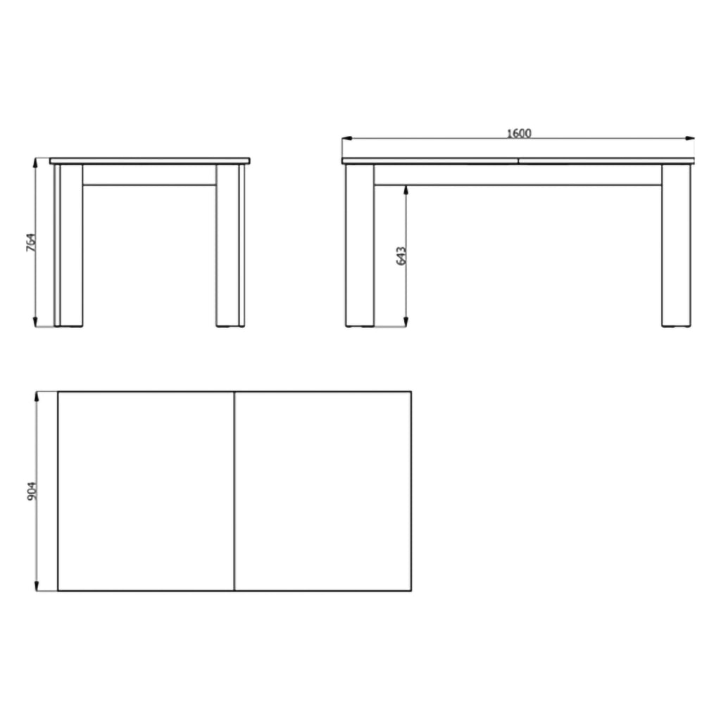 Rifred, Tavolo Fisso 8 Posti, 160x90x77h cm Marrone Rovere