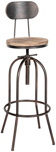 Sgabello bar Pino, legno 1