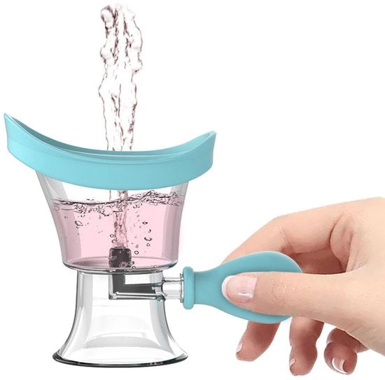 Igiene per gli occhi - Oogreinigatori in silicone riutilizzabili - Oogbottiglie con funzione di compressione - Progettazione impermeabile all'acqua - Adattamento perfetto - Ideali per il rilassamento degli occhi stanchi