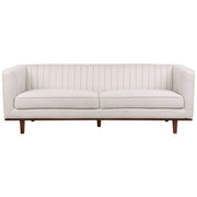 Divano a 3 posti tessuto beige moderno stile retrò soggiorno