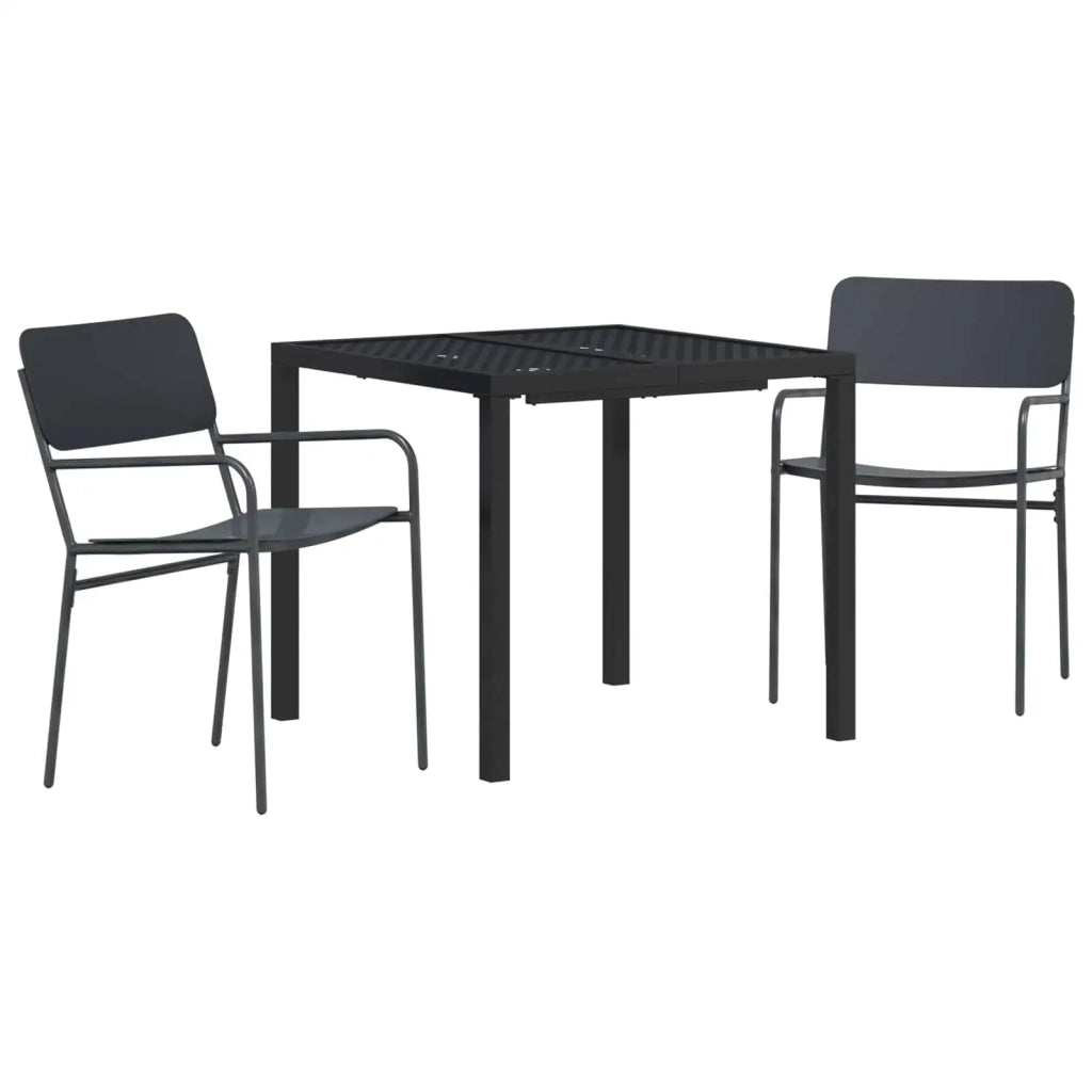 Set Mobili da Esterno 3 pz Antracite Acciaio 3422867
