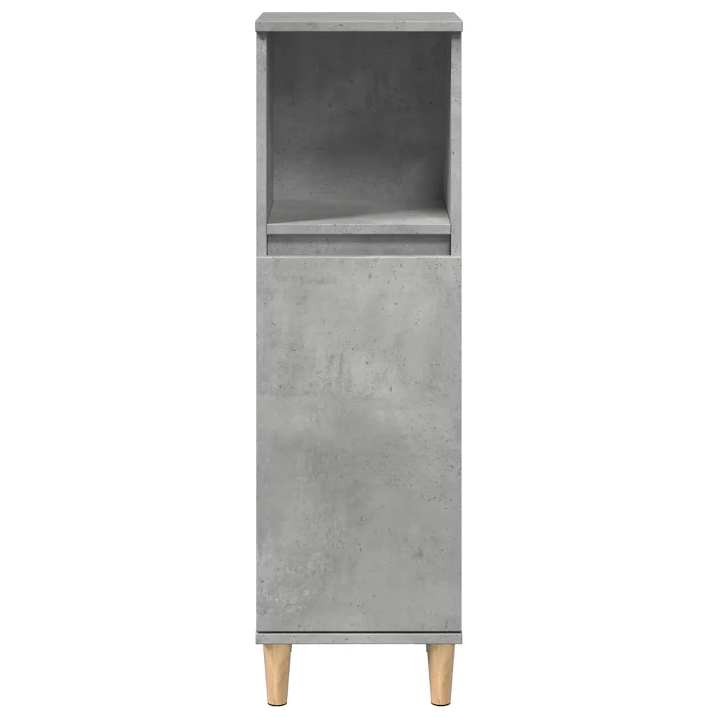 Set Mobili da Bagno | Armadio da bagno 3 pz Grigio Cemento in Legno Multistrato