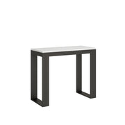 Consolle allungabile 90x40/300 cm Tekno Evolution Bianco Frassino telaio Antracite
