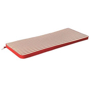 CUSCINO REAL IMBOTTITO A RIGHE BIANCO E ROSSO SCURO 110 X 45 CM