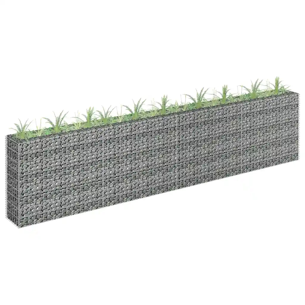 Gabbione Fioriere | Cassetta per fiori | Letto Rialzato in Acciaio Zincato 360x30x90 cm