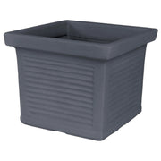 Vaso quadrato decorativo classico tradizionale 40x40 H33 in polimero resistente antracite per piante per giardini e terrazze - Made in Italy - Monacis
