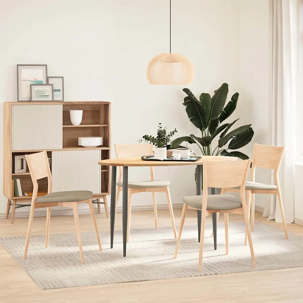 vidaXL Piano per Tavolo 120x60x2 cm in Rovere Massello Ovale