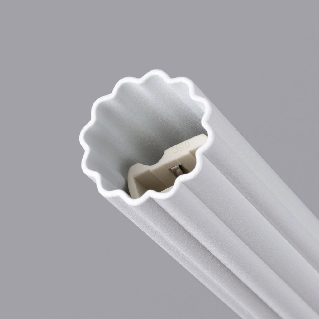 Lampada a sospensione ZENTRA tubo rigato bianco G9 8W