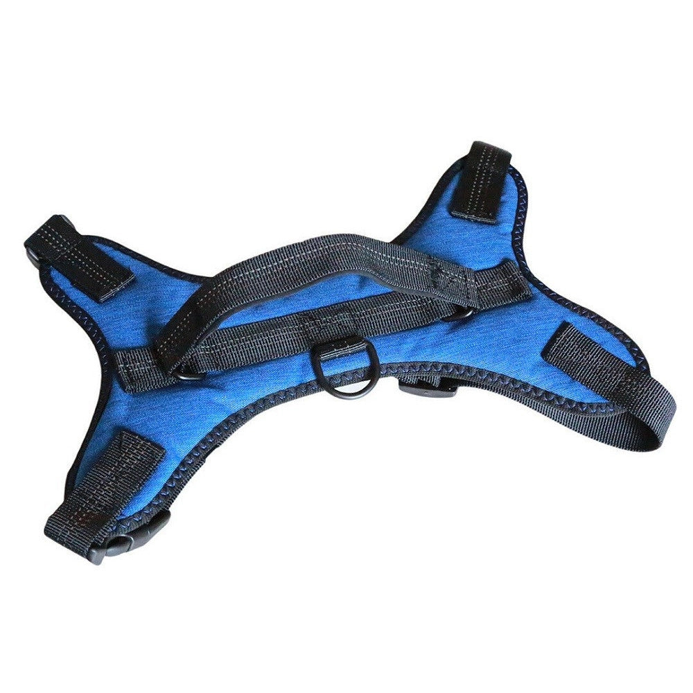Trade Shop - Pettorina Imbracatura Per Cane Cani Piccola Media Grande Taglia A Maglia Aperta - Blu   M