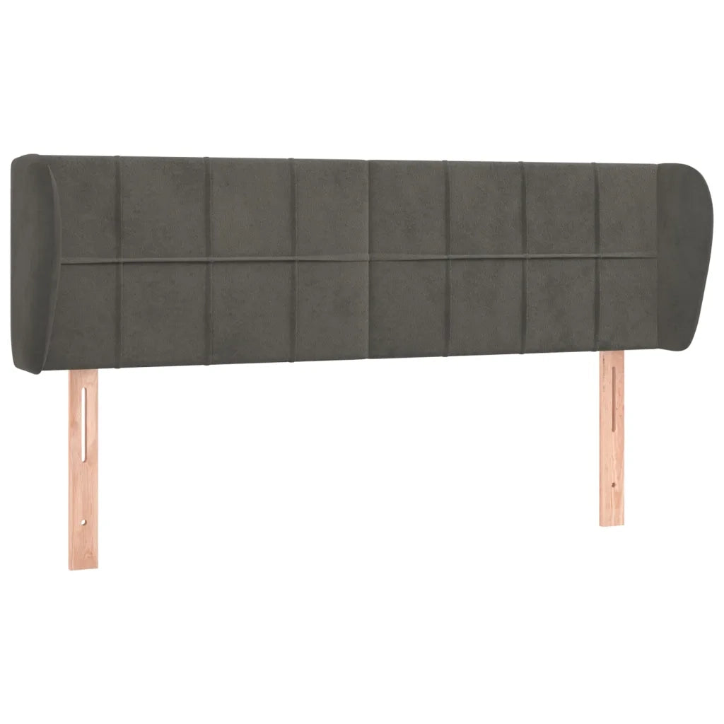 Testiera ad Orecchio Grigio Scuro 147x23x78/88 cm in Velluto 3117193