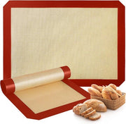 Set di 2 mattonelle di silicone per cucina, 40x29,5 cm, silicone reutilizzabile, antiaderente, resistente al calore.