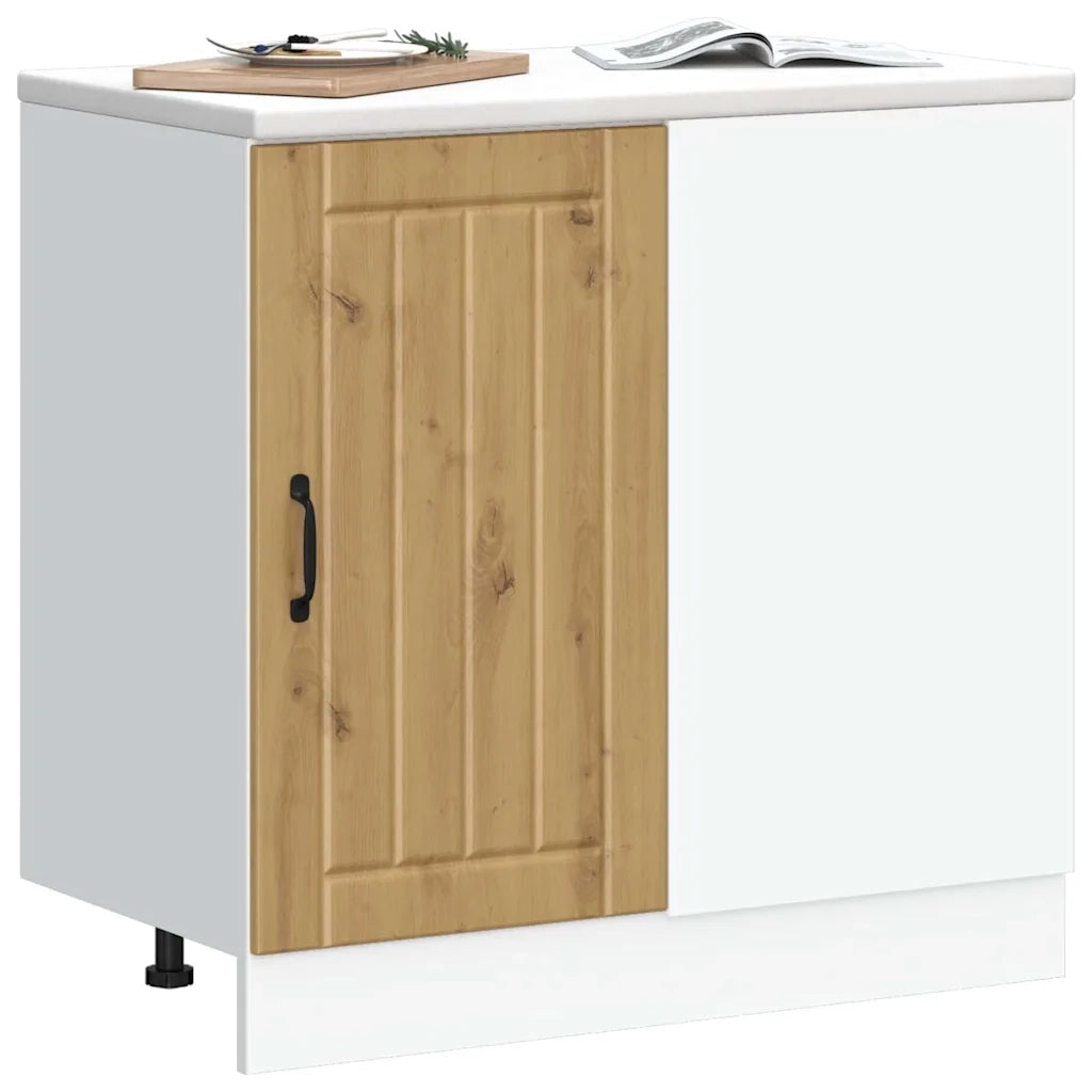 Mobile base da cucina-Base da Cucina Lucca Rovere Artigianale Legno Multistrato