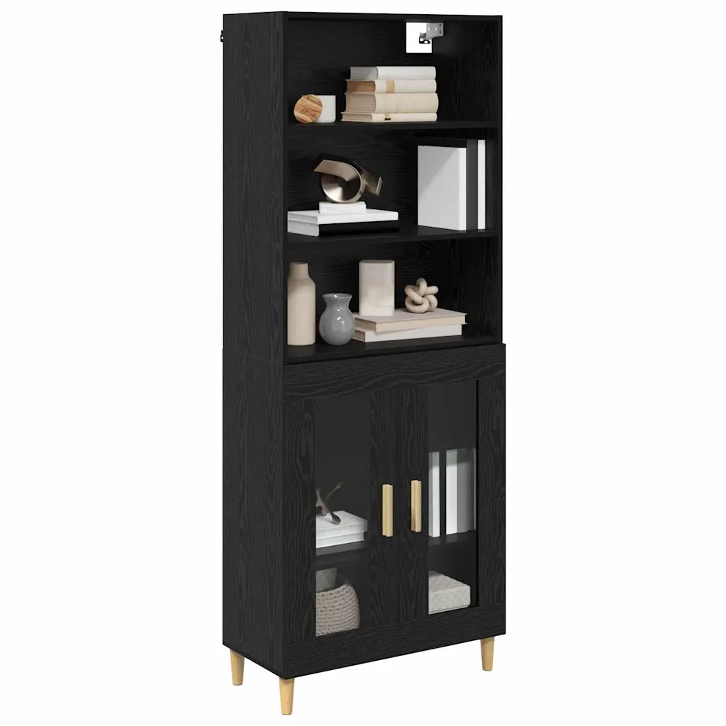 Credenza Rovere Nero 69,5 x 32,5 x 180 cm Legno multistrato 3416260