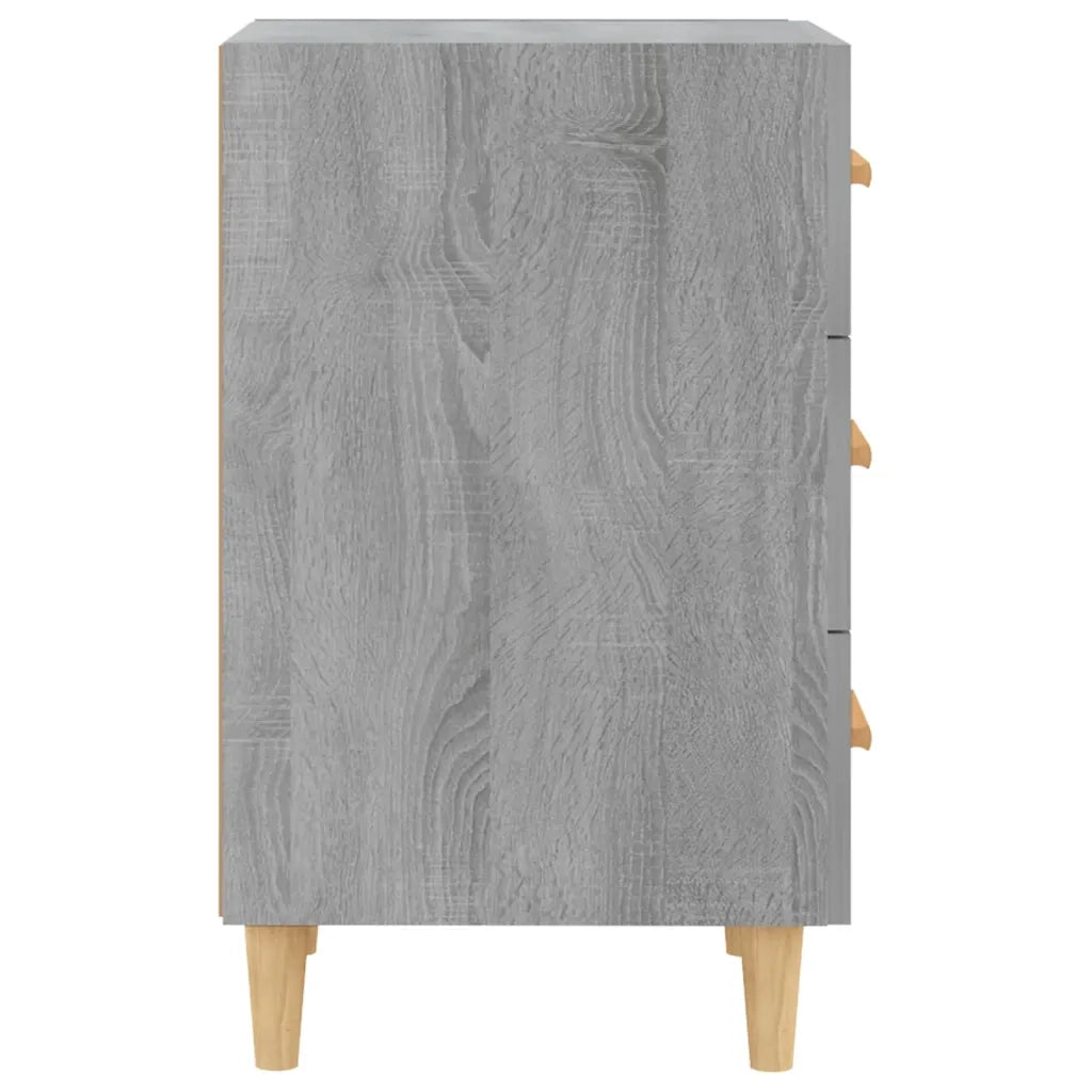 Comodino Grigio Sonoma 40x40x66 cm in Legno Multistrato cod mxl 30616