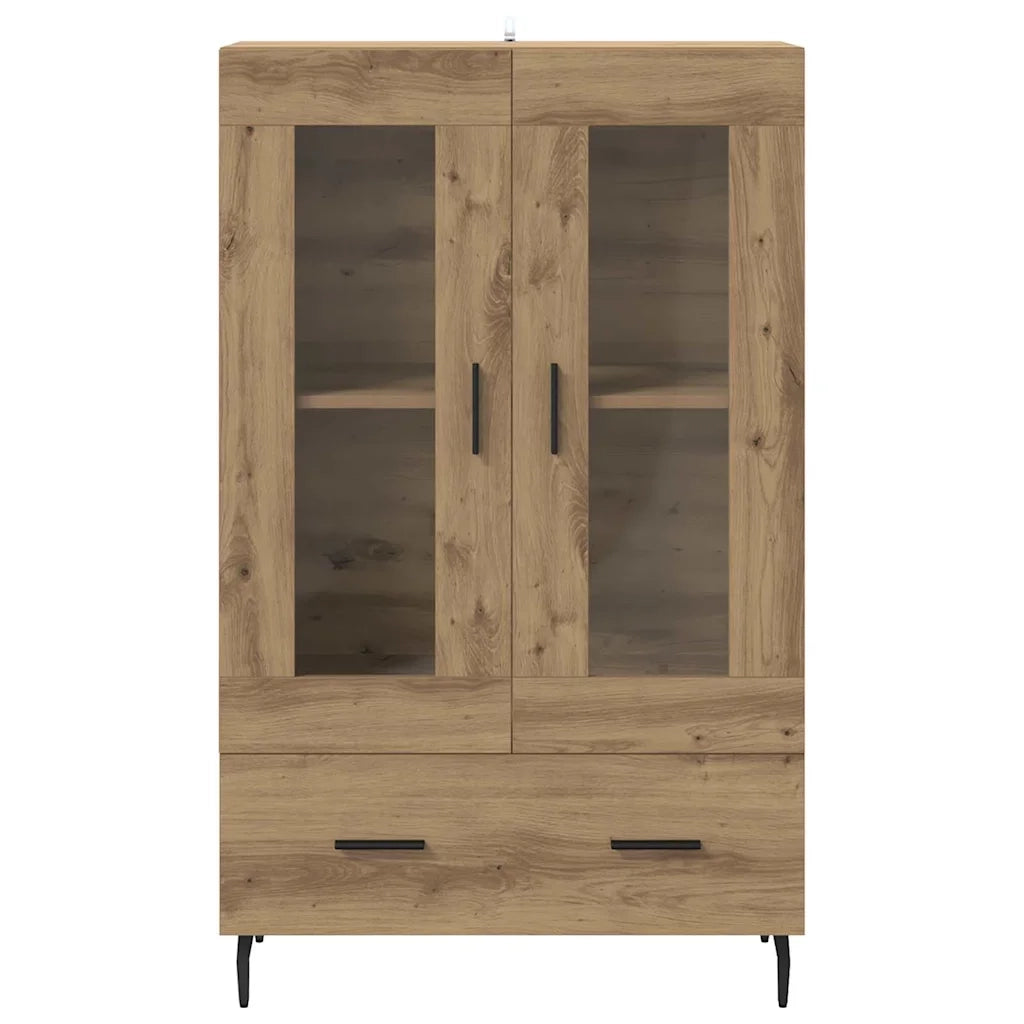 Credenza | Madia | Buffet da pranzo | Armadio da pranzo con cassetto Rovere artigianale 69,5 x 31 x 115 cm