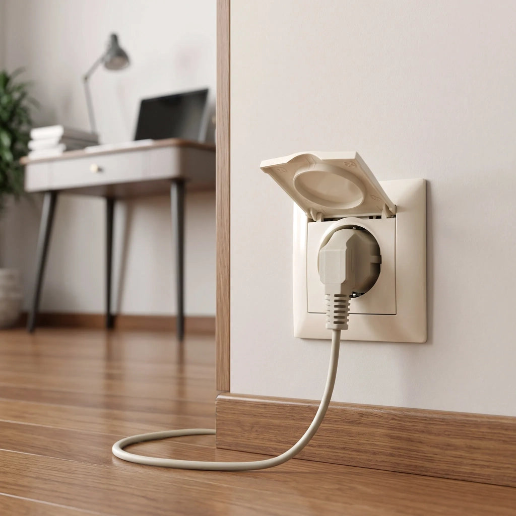 Presa Singola Con Messa A Terra E Coperchio Oste Jnh005-g Beige
