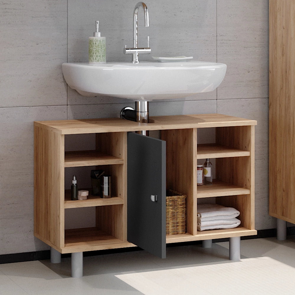 Mobiletto per lavabo Fynn Antracite 80 x 54 cm Vicco