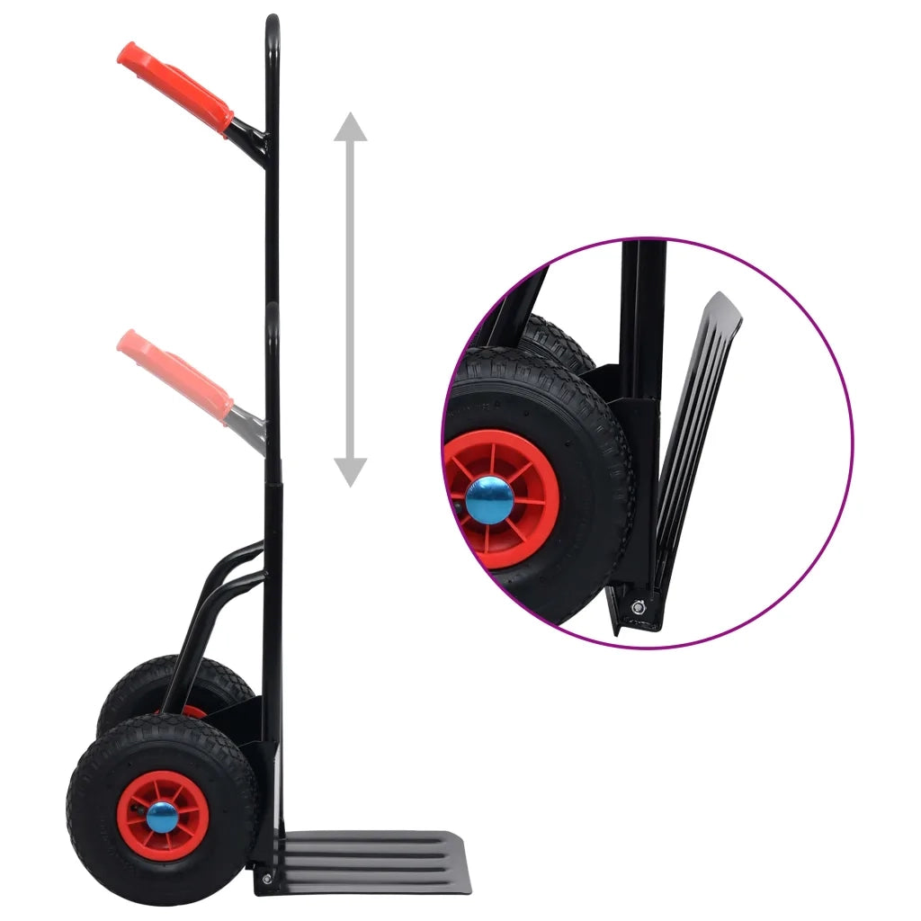Carrello a Mano Telescopico 200 kg Nero e Rosso CFW8464952
