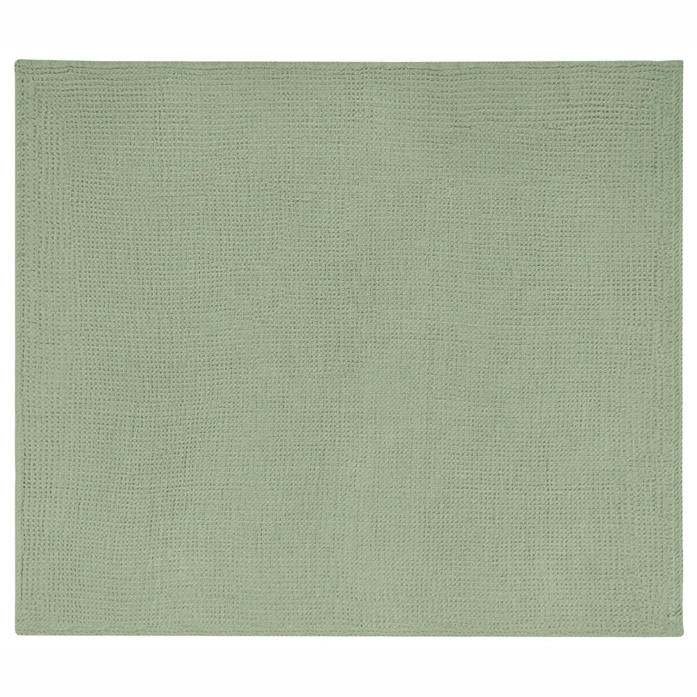 Copriletto in cotone verde 220 x 240 cm con motivo a quadretti, decorativo, per il soggiorno e la camera da letto.
