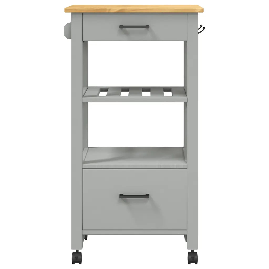 Carrello da Cucina MONZA 48x40x88,5 cm in Legno Massello di Pino 376083