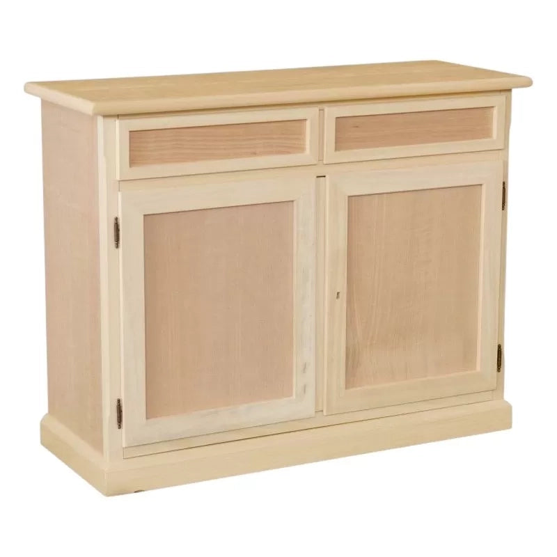 Madia credenza in legno grezza 2 ante 2 cassetti l.105 p.42 h.86 - Mobili 2G