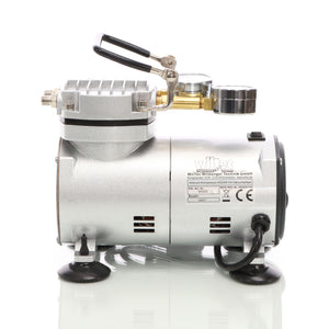 Compressore per aerografo AS20W, 1 cilindro, 4 bar, funzione di pompa per vuoto