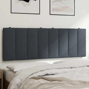 Cuscino Testiera-Cuscino per Testiera Hanko Grigio Scuro 120 cm in Velluto