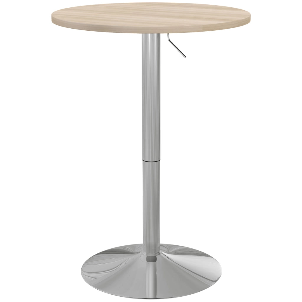 Tavolo alto da cucina rotondo regolabile 360¡ã ¨C Xylo ¨C 60x60x91 cm roble claro