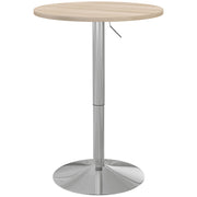 Tavolo alto da cucina rotondo regolabile 360¡ã ¨C Xylo ¨C 60x60x91 cm roble claro