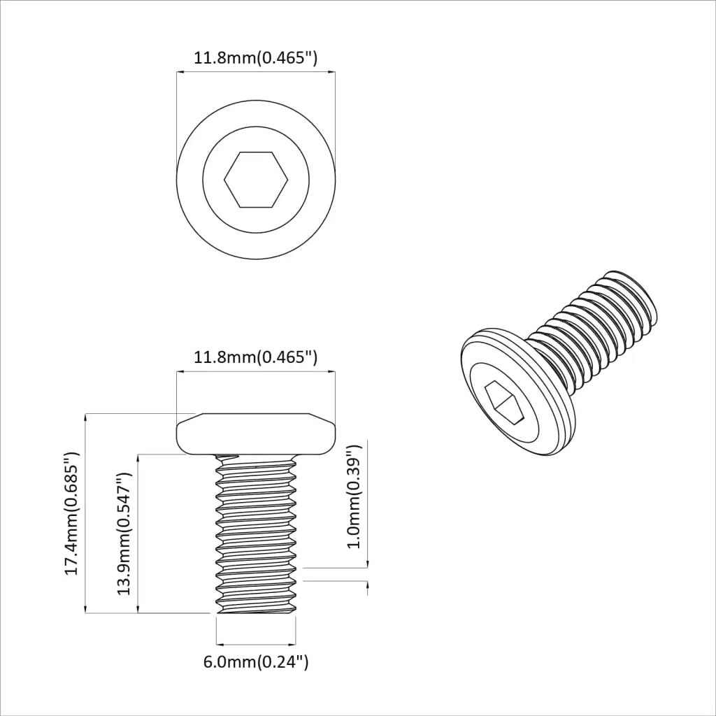 Vite con Testa Bloccante 2 pz Argento M6 x 15 mm Acciaio CFW3045329