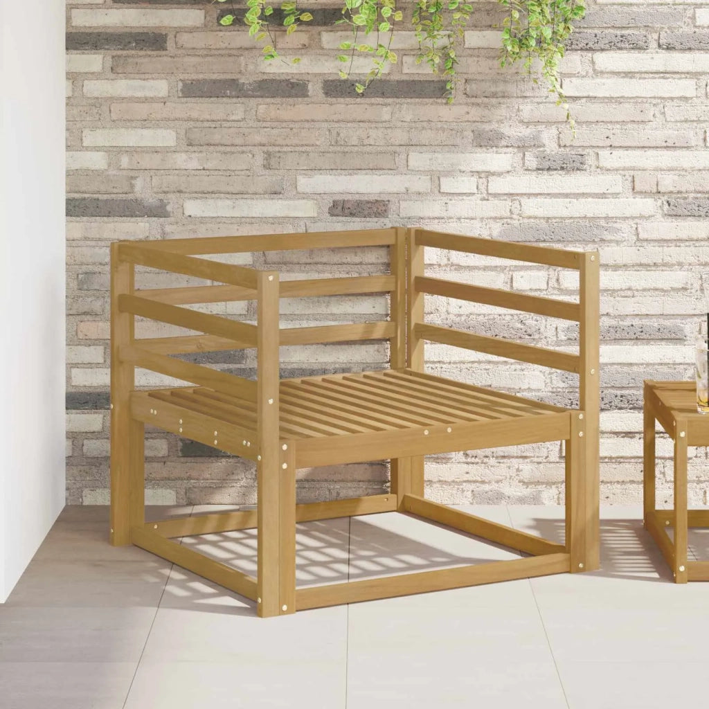 Divano centrale per esterno Legno di Acacia Massello Bianco