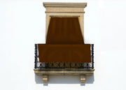 Tenda Da Sole A Caduta Per Esterno Balcone Casa Telo Ombra UV Modello Tinta Unita - 145x250 - Marrone