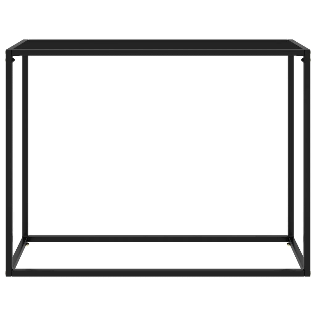 Tavolo Consolle Nero 100x35x75 cm in Vetro Temperato 322812