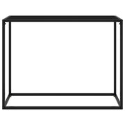 Tavolo Consolle Nero 100x35x75 cm in Vetro Temperato 322812