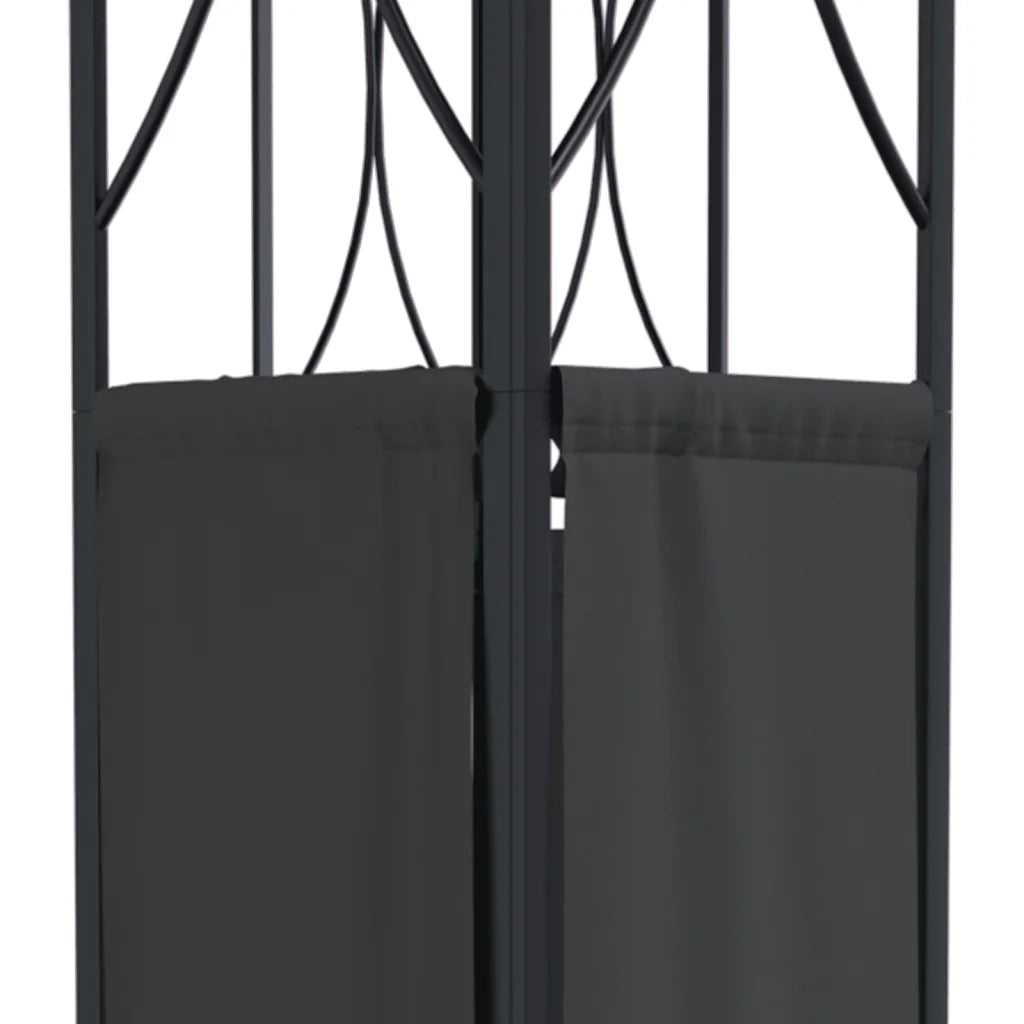 Gazebo con Tetto Antracite 300x300x270 cm Acciaio 360141