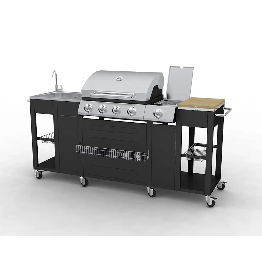 Barbecue da Cucina per Esterni Montana 4 Fornelli   cod mxl 7051