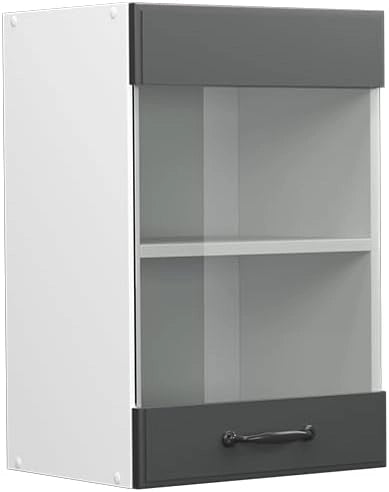 Frontale cucina R-Line, Antracite casa di campagna, 39.6 x 59 cm frontale del mobile per pensile con vetro