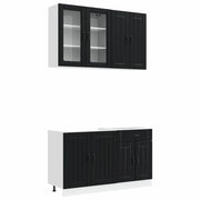 Unità Cucina LUCCA 4 pcs Nero Legno ingegnerizzato 3438316