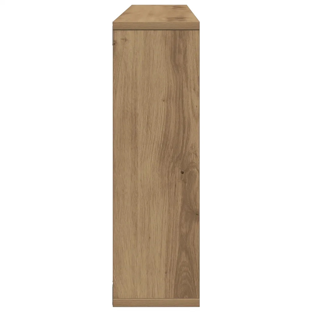 Mensola da parete artigianale in rovere 85x16x52,5 cm in legno ingegnerizzato 857014