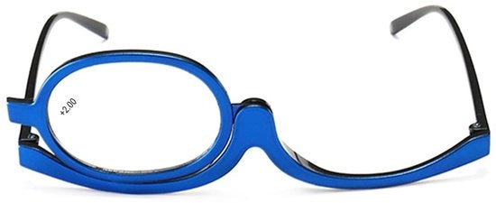 Bracciale per il trucco con lente di ingrandimento, visiera girevole, specchio pieghevole, design ergonomico, ideale per viaggi, leggero e comodo