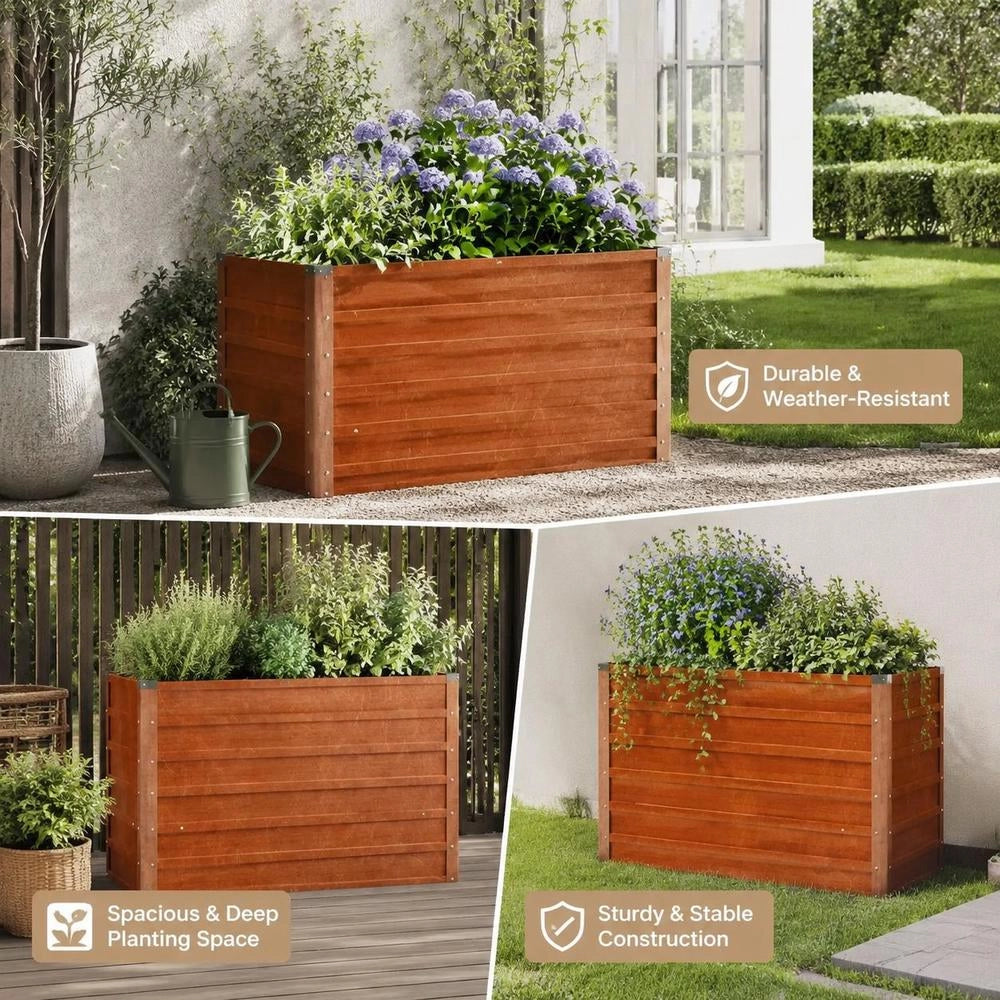Rusty Raised Bed 100x40x77 Cm Corten Steel