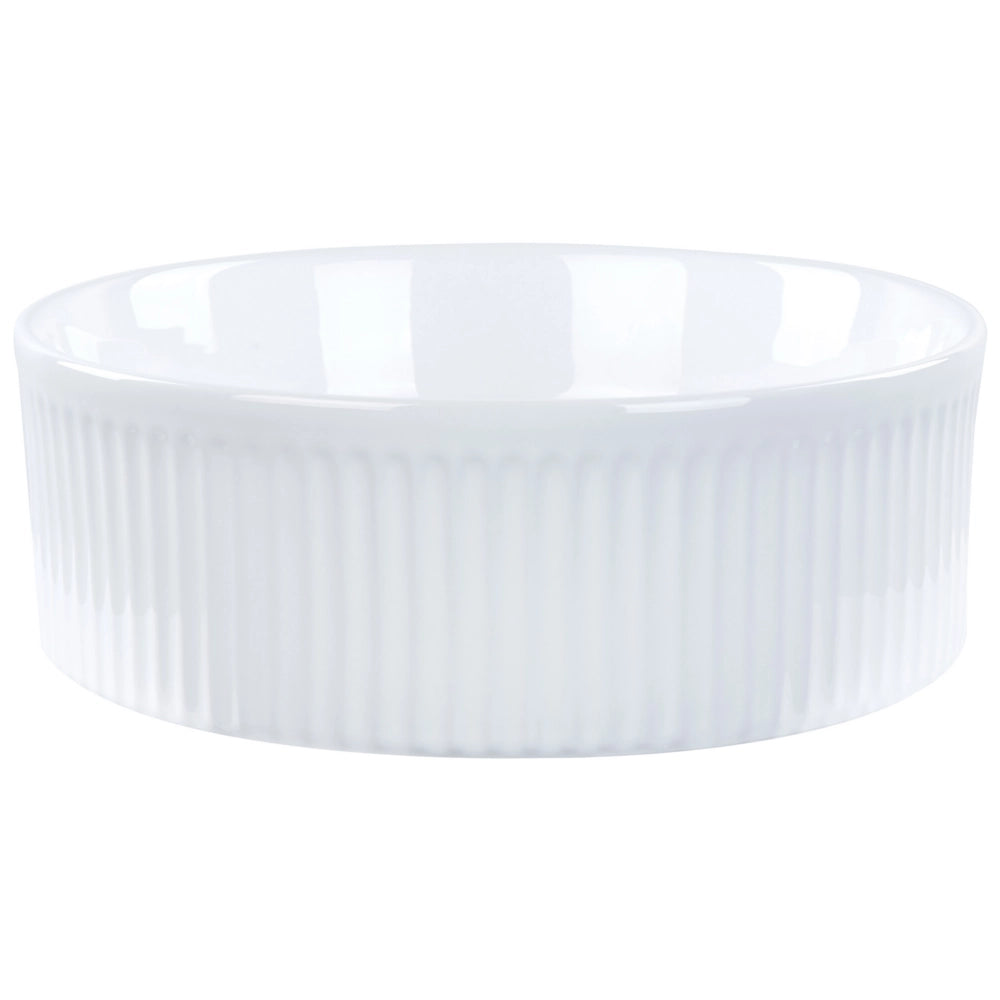 Lavandino da appoggio Ceramica bianca  ⌀ 37 cm Lucido Lavandino ovale per bagno Stile moderno