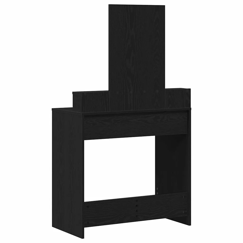 Toeletta | Tavolo da Trucco Rovere Nero 79 x 41 x 140 cm Legno multistrato
