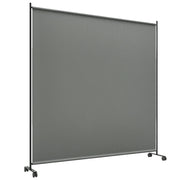 Paravento da esterno per giardino, terrazza e balcone con ruote ¨C zephmum ¨C grigio 183x30x181 cm